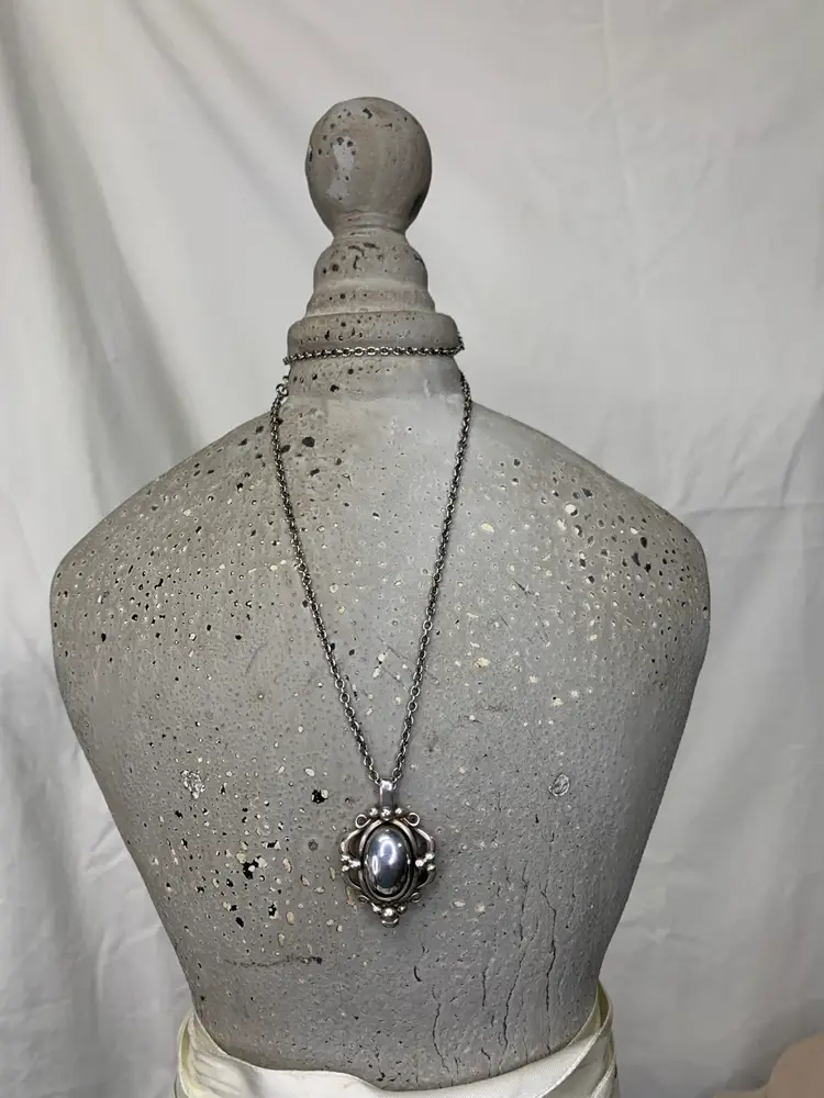 Georg Jensen Sterling Vintage Necklace Signed
