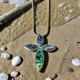 Abalone Cross Necklace
