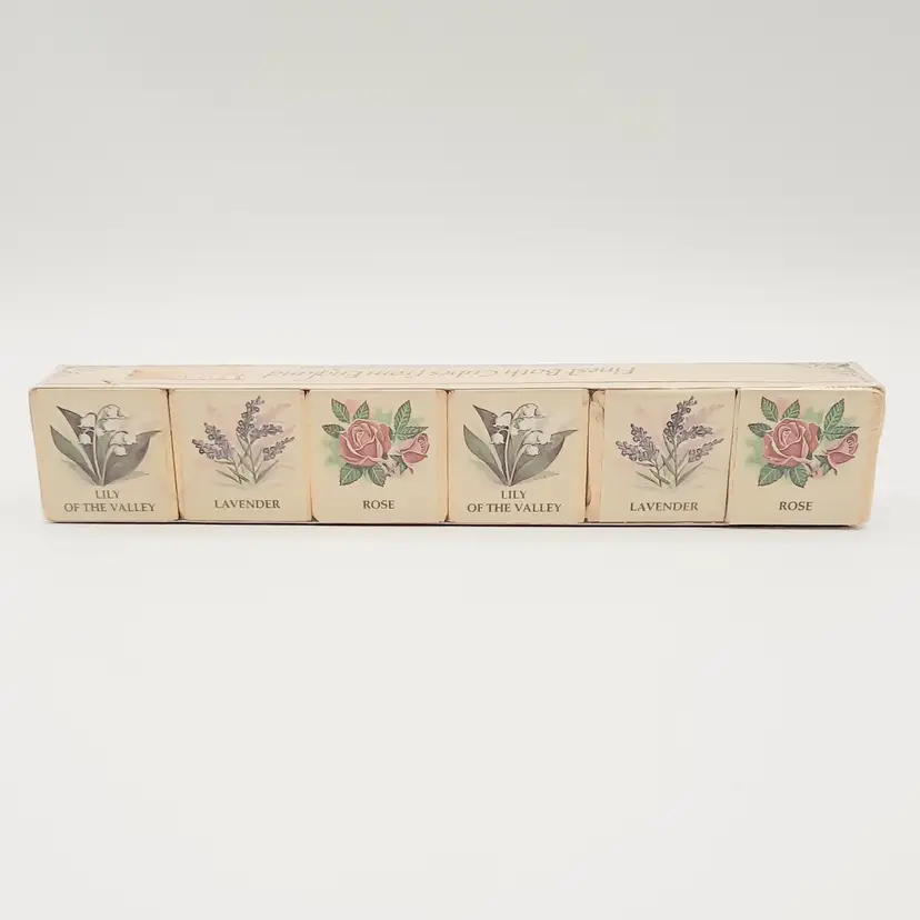 Vintage Scented Double Bath Cubes England Set of 6 New Old Stock