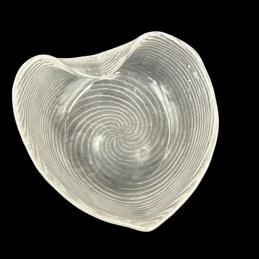 Heart Shaped Art Glass Trinket Dish