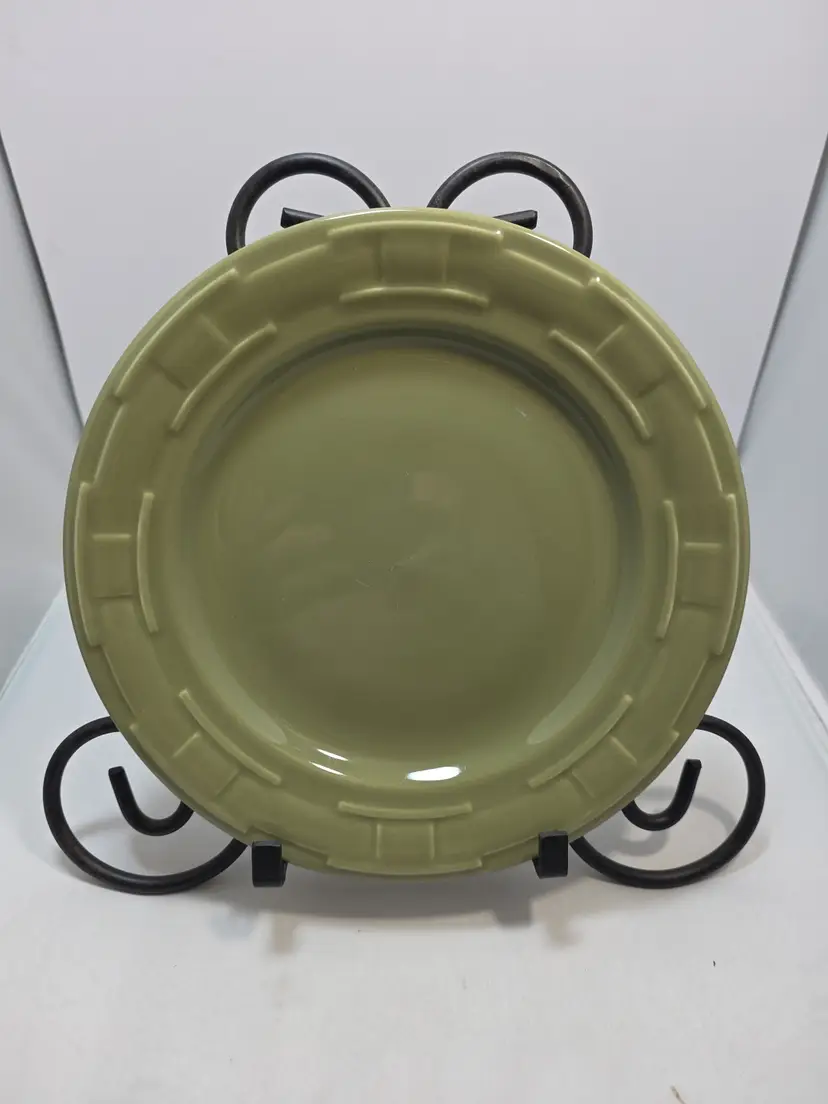 Longaberger Woven Traditions Sage Luncheon Plate 9" Set Of 2