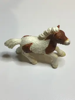 Schleich SHETLAND FOAL Brown and White Pony figure Retired 13608