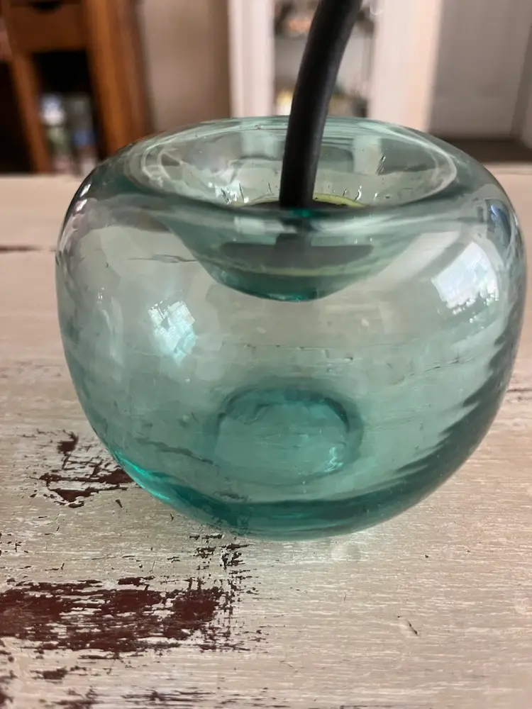 Vintage Hand Blown Apple Art Glass