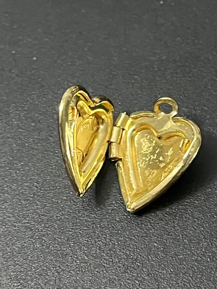 Goldtone Tiny Heart Locket Charm