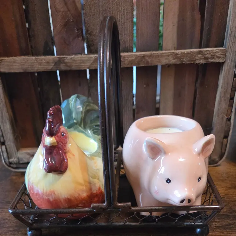 Pig & Hen Tealight Set ***READ***