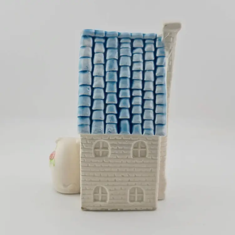 1970s Ceramic Hippo House Bank As is