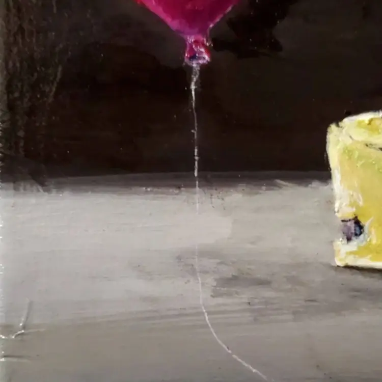 #01 🧡 Original Acrylic Painting on 6 x 6" Wood Panel Frame Surrealism Pop Art Children Gift Artwork...Oh My Lawd Cute!