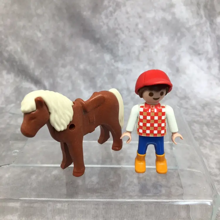 Playmobil Child Figure & Pony- Hair has some nicks.