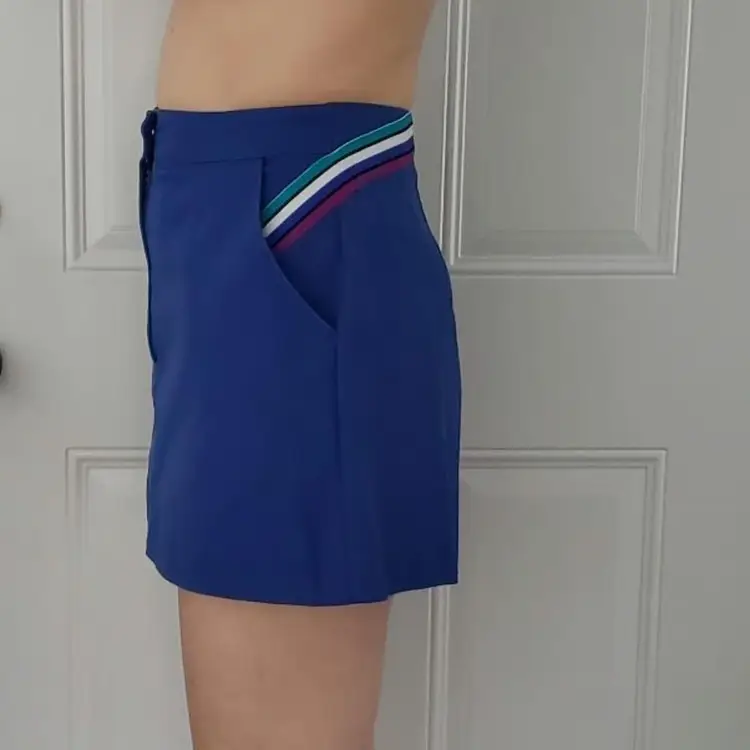 80s Blue Mini Skirt