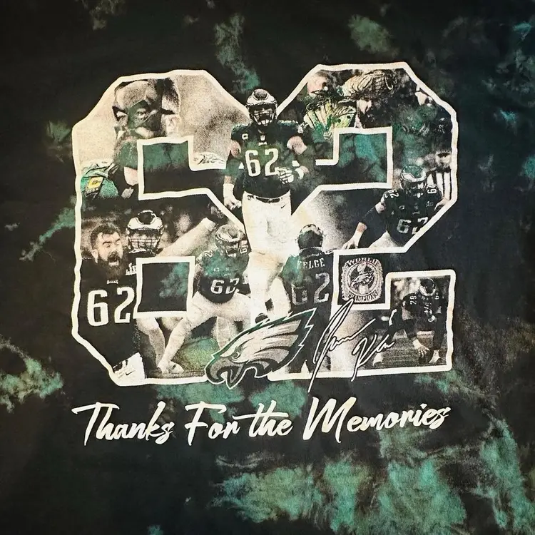 Philadelphia Eagles Jason Kelce Tie Dyed T-shirt Large