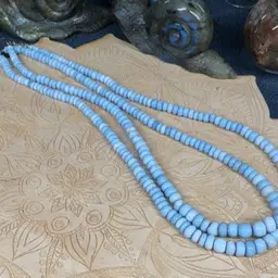 Angelite Rondel Beaded Nevklace