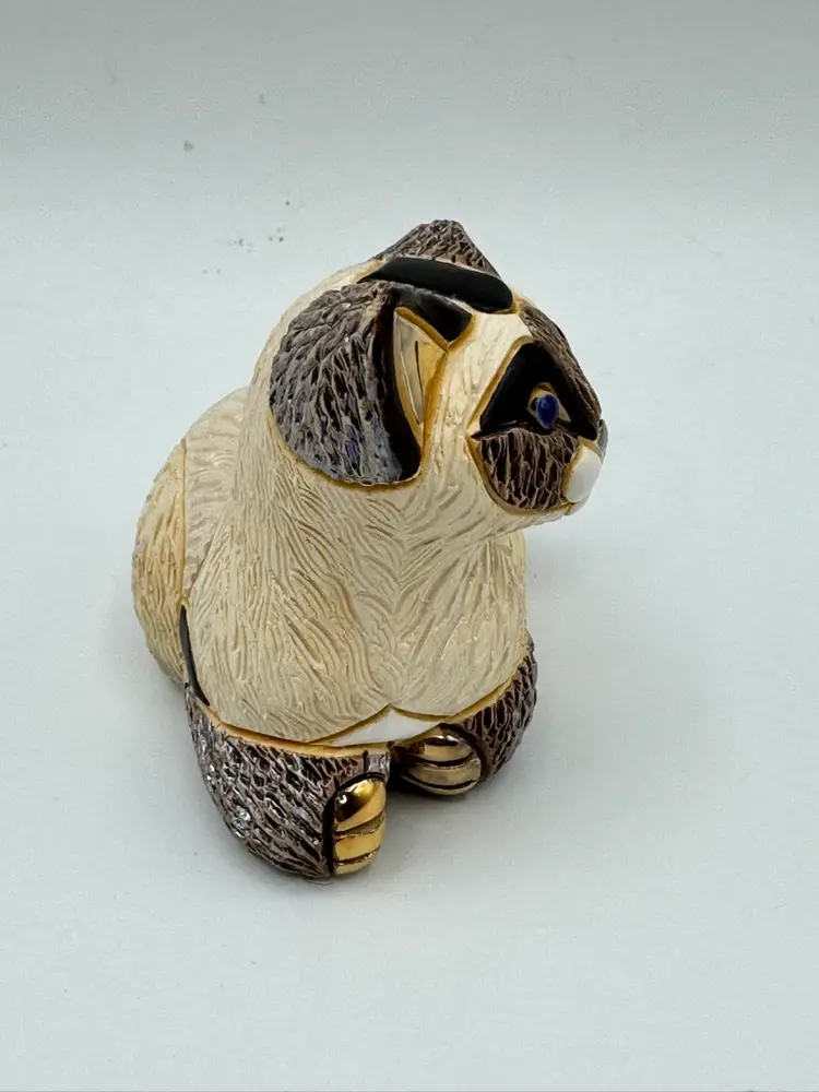 De Rosa Rinconada Siamese Kitten Resting  F322B Gold Accents 2.5" Tall NIB