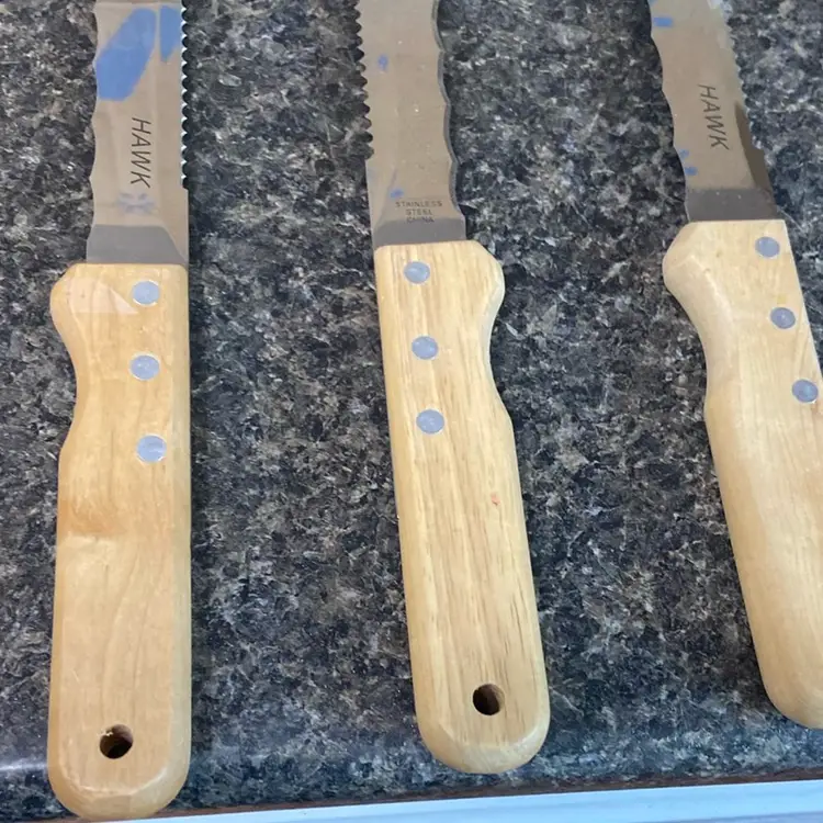 Hawk Stainless U4280 Knife Lot Of 3