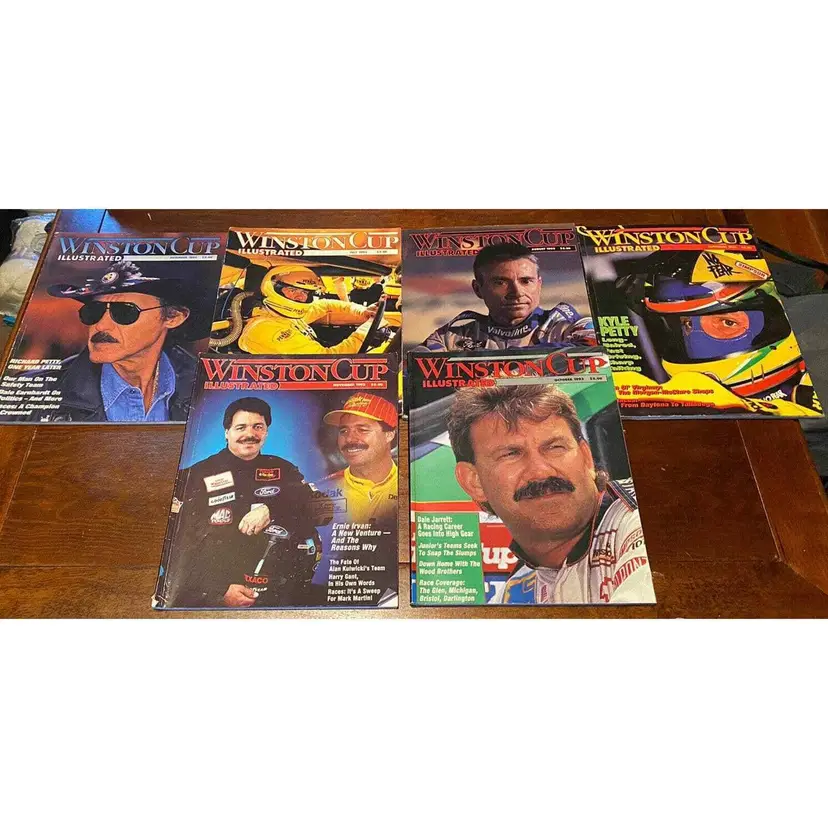 Winston Cup Illustrated Magazine lot of 6. 1993 Issues. Petty, Mark Martin.
