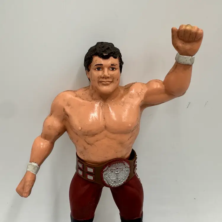 WWF LJN 1986 British Bulldogs Tag Team Set Dynamite Kid & Davey Boy Smith With Original Championship Belts