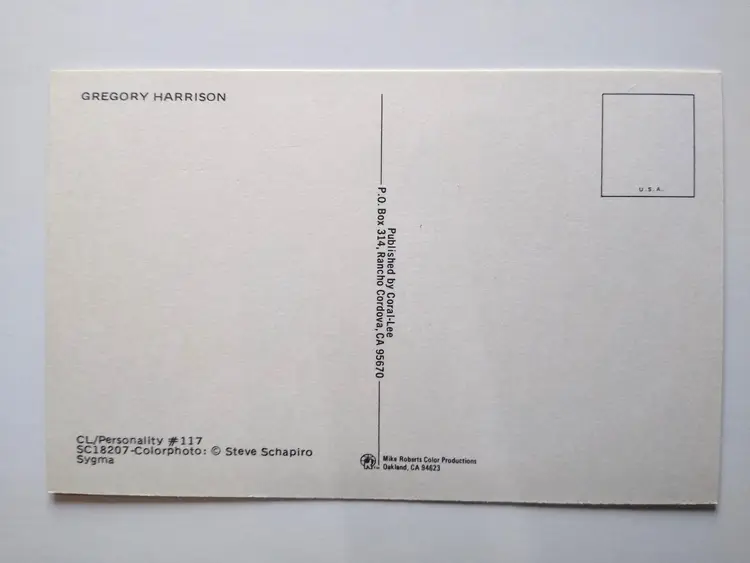 Gregory Harrison Photo Postcard Trapper John M.D. TV Actor Star Unused Chrome