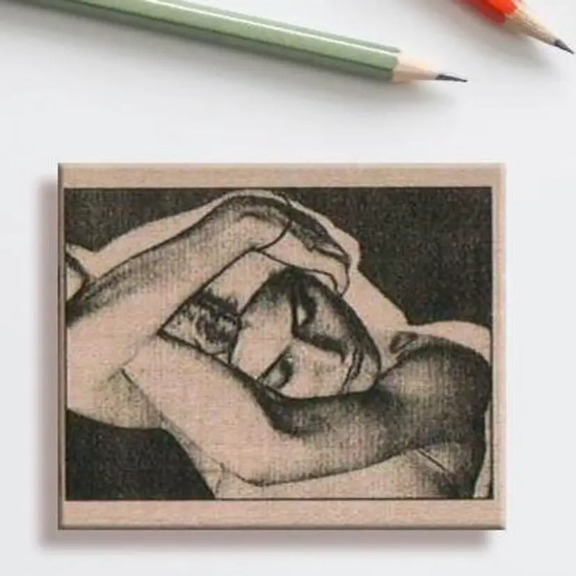 Lady With Arms Rubber Stamp
