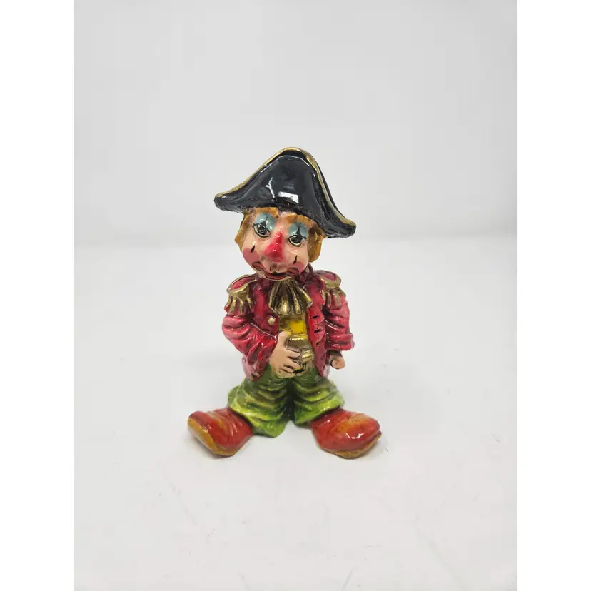 Alvarez Mateo Clown Figurine Signed B-14 Mexican Folk Art