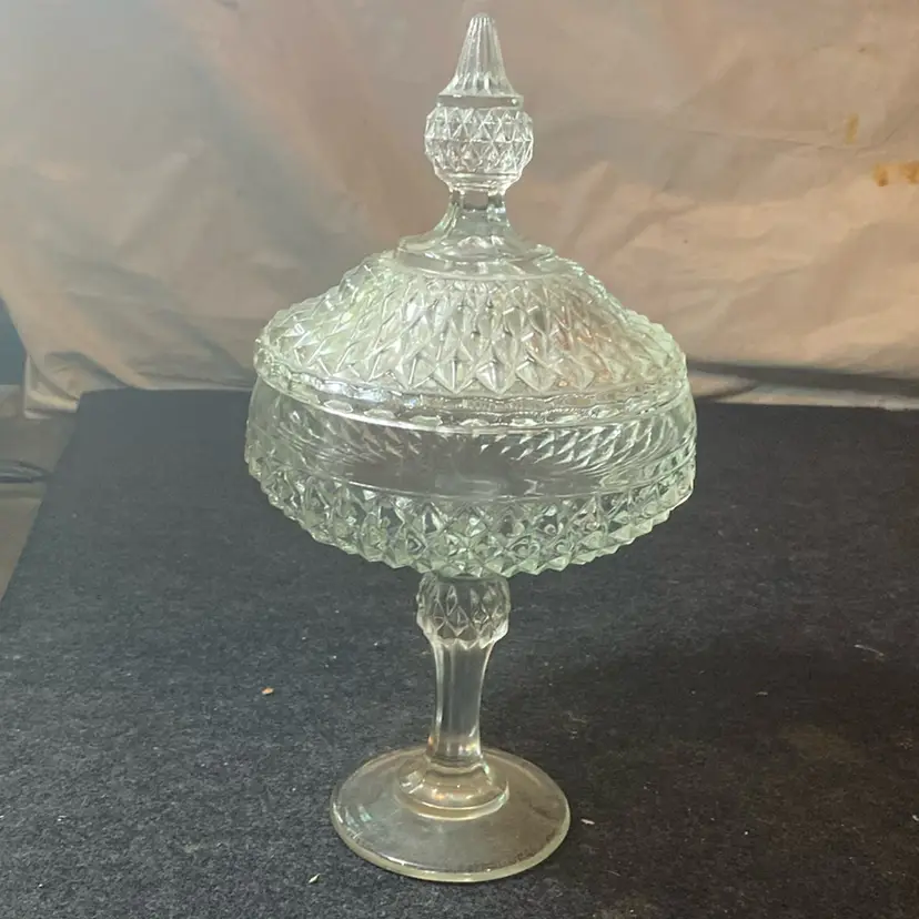 Vintage Indiana Glass Footed Compote Candy Dish