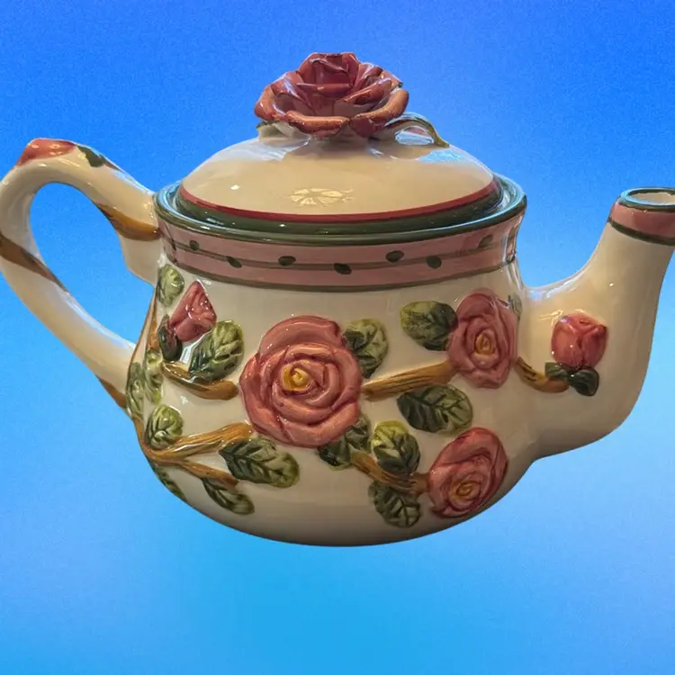 Harry & David Teapot English Rose Limited Edition 5217