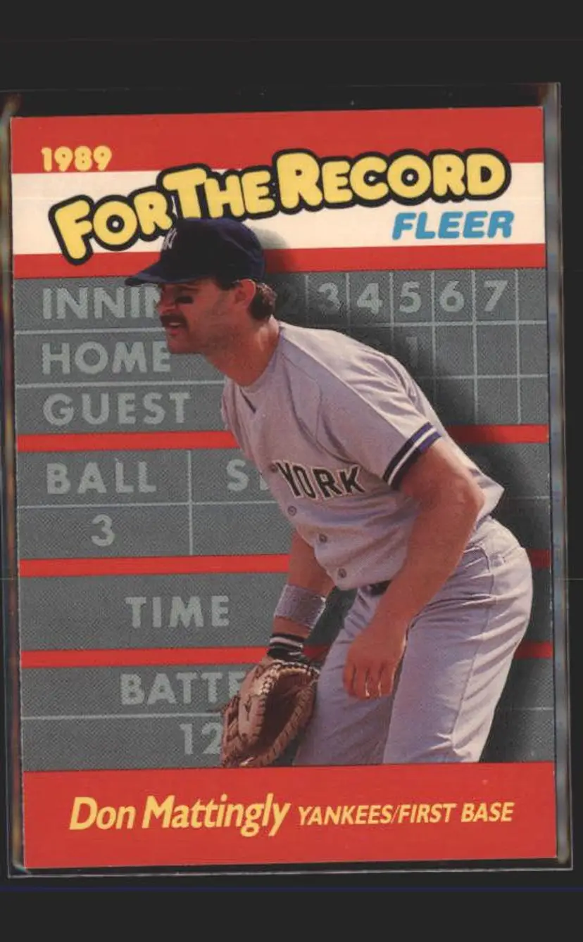 1989 Fleer #6 Don Mattingly For the Record - (137) - New York Yankees