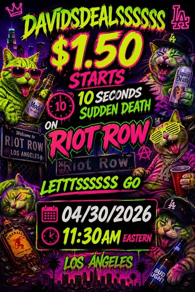 Live Jewelry Show $1.50 10 Second Sudden Death Starts 