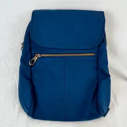 Travelon Anti-Theft Backpack Blue Nylon Secure Travel Bag NWOT