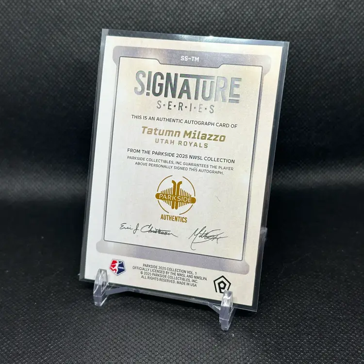 Tatumn Milazzo Auto /99 Utah Royals - 2025 Parkside Signature Series