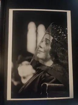 Rare Vintage Postcard of Coretta Scott King at Martin Luther King Jr.'s Funeral