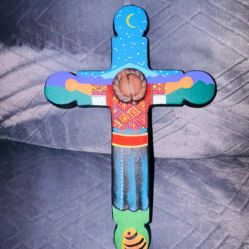 Handmade Pottery Cross Made In Magdelenas Chiapas Mexico