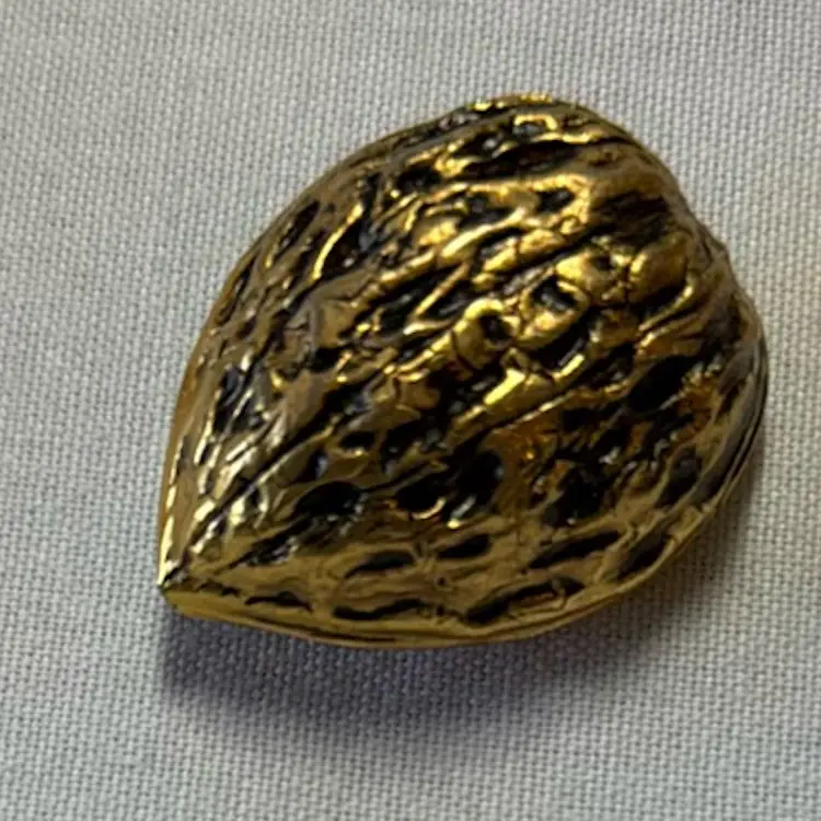 Tree Nut Goldtone Fall Brooch