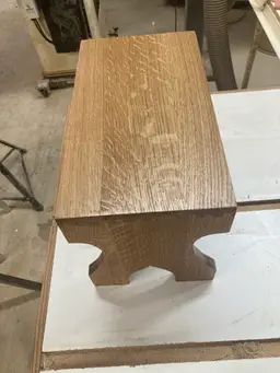 Oak step stool