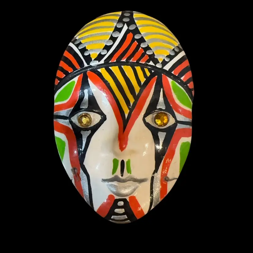 Pottery Face Brooch