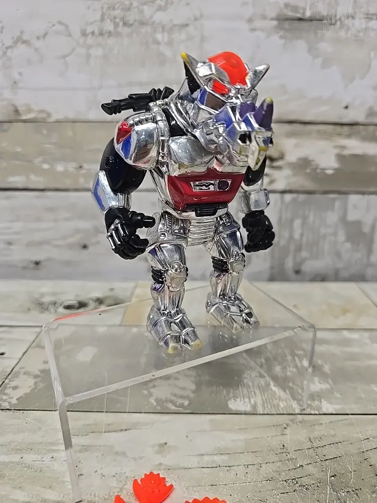 VINTAGE 1993 TMNT ROBOTIC ROCKSTEADY 100% COMPLETE RARE