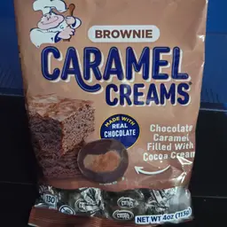 BROWNIE Caramel Creams Originals filled with real chocolate cream 4oz