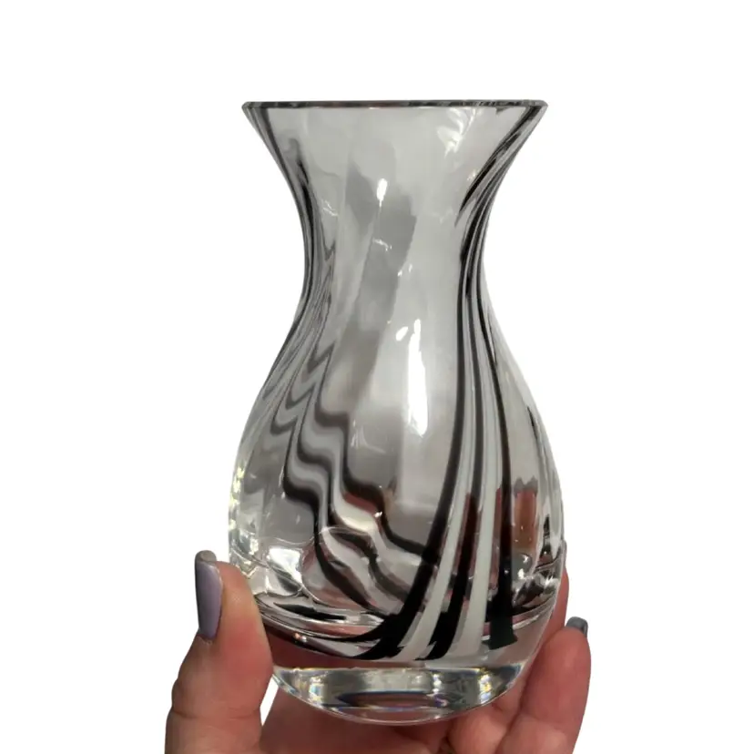 Caithness Clear Art Glass Vase
Striped Swirl | 4.5"