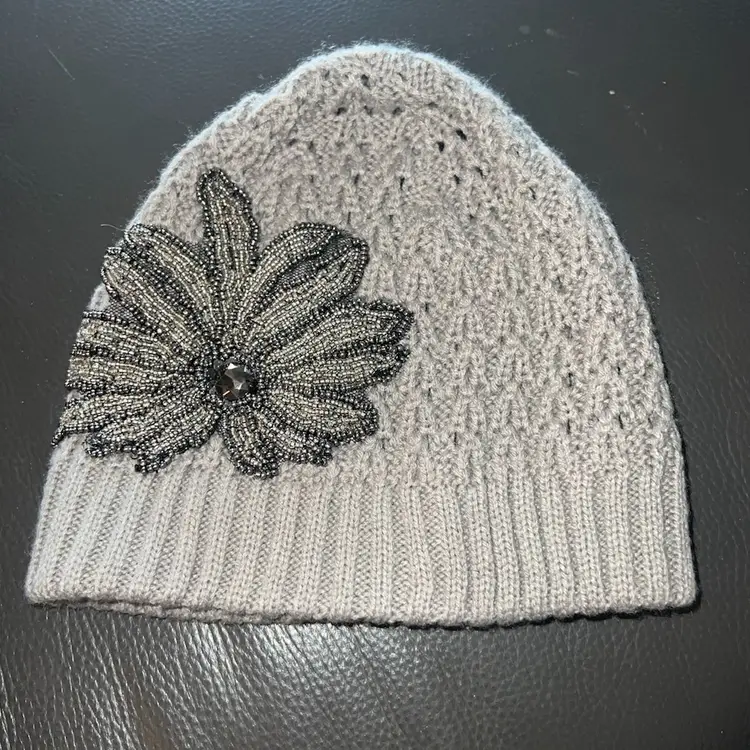 Preloved Charlie Page Hat With Beaded Flower