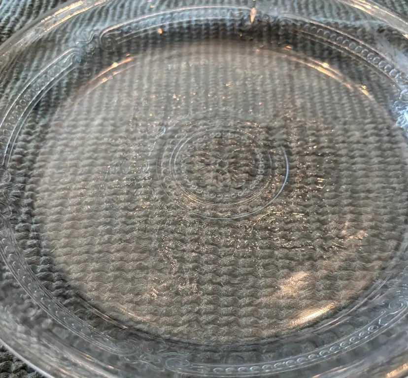 Vintage Fire King Etched Pie Plate, 8 1/2 Inch