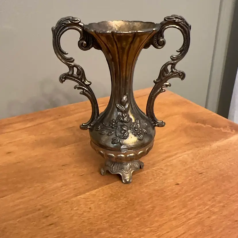 Ornate Italian Brass Bud Vase