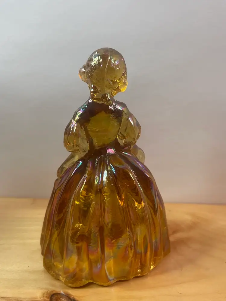 #02 Vintage, Wheaton Victorian Lady Figurine Yellow