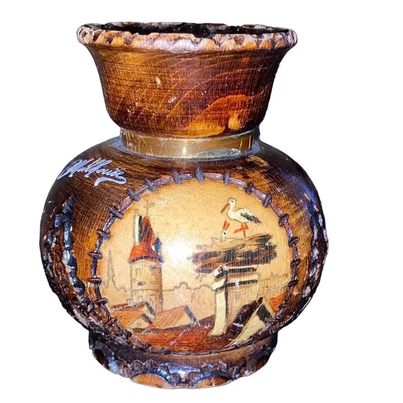 Mulhouse France Handcrafted HandPainted Glazed Souvenir Piece 