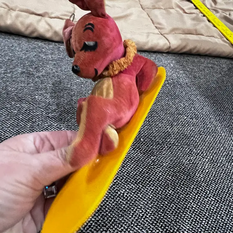 vintage dream pets dog on a surfboard plush