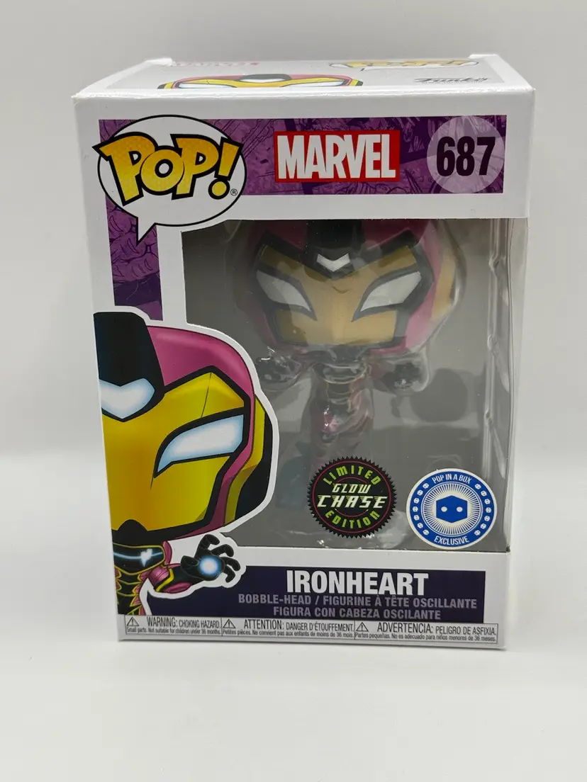 Funko Pop! Vinyl: Marvel - Ironheart - Chase (Glows in the Dark) + Protector NIB