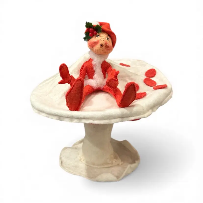 Vintage 1970 Annalee Mushroom And Elf
