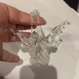 Clear Art Glass Basket