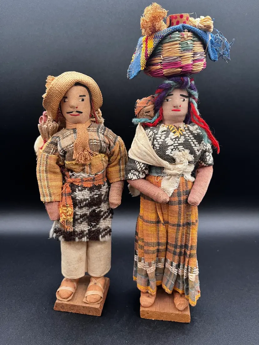 Indigenous Guatemalan Local Man & Woman Ethnic Doll 10-12”