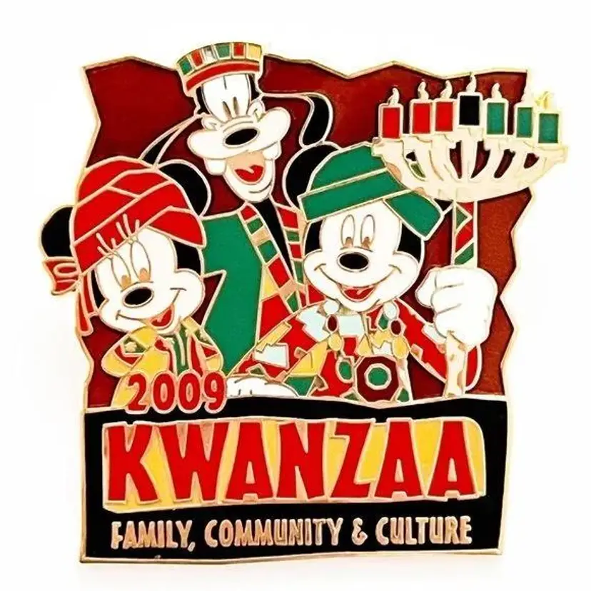 Disney Kwanzaa Minnie Goofy Mickey Limited Edition 500 Pin