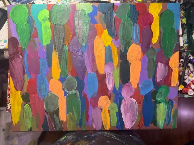Crowded In Silence (18x24)