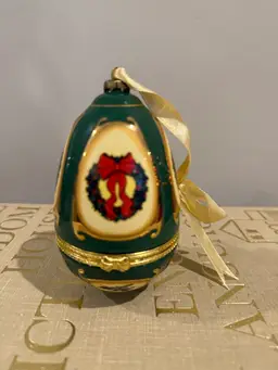 Valerie Parr Hill Musical Egg Trinket Box Ornament