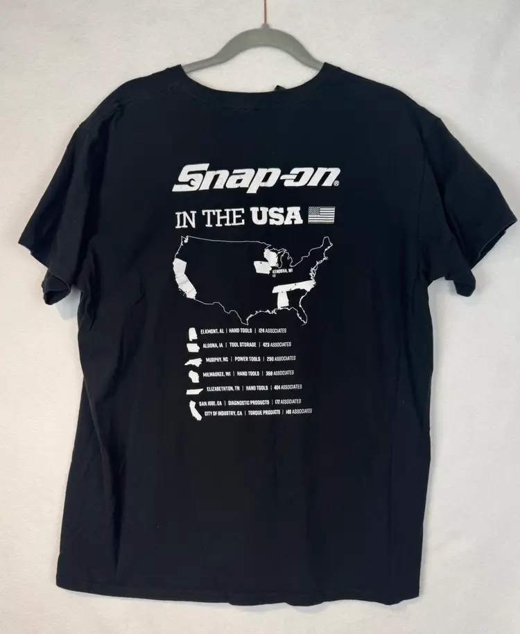 Snap-On Tools 100 T-Shirt Size X-Large Mechanic Wrench Logo Black